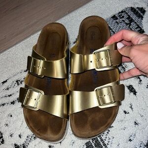 Gold Metallic Birkenstock